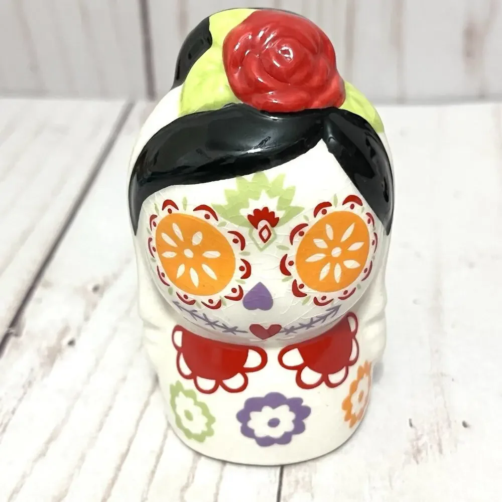 Day Of The Dead Dia De Los Muertaos Bride & Groom Salt & Pepper Shaker Set